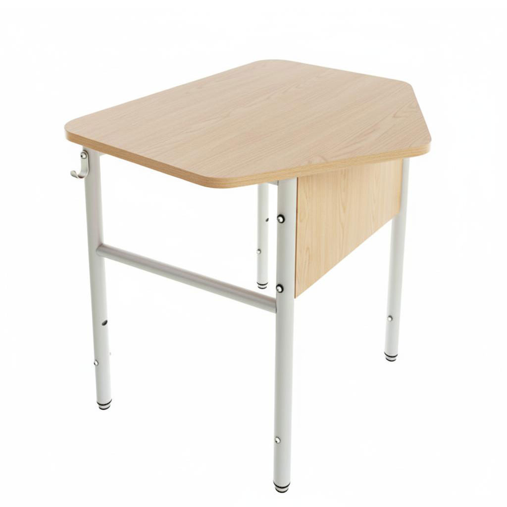 Стіл учнівський 1-місний без полиці, 700х597х640-820 мм, на круглій трубі, № 4-7 (ЛЕОНТЕК) (54178)